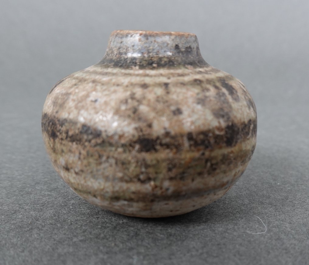 Jiajing (1522-1566) - Purkki - Sininen ja valkoinen Ming-dynastian pallomainen malja - Posliini - Persikka ja lehtikuvioita #1.0