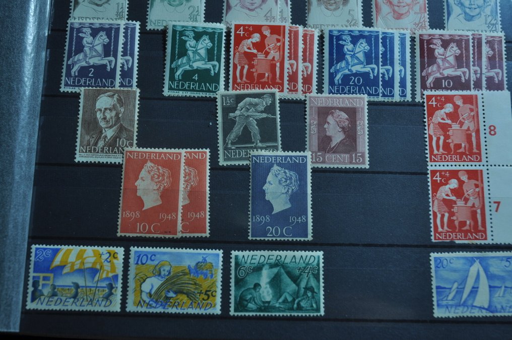 Netherlands  - Research party involving many mint condition items and quantities in various stockbooks and a DAVO #3.2