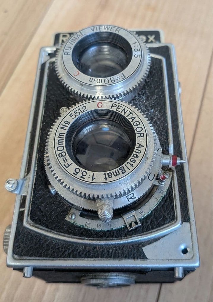 Ruvinal Flex Model III 3,5/50mm + Case (1956) | Twin lens reflex camera (TLR) #2.1