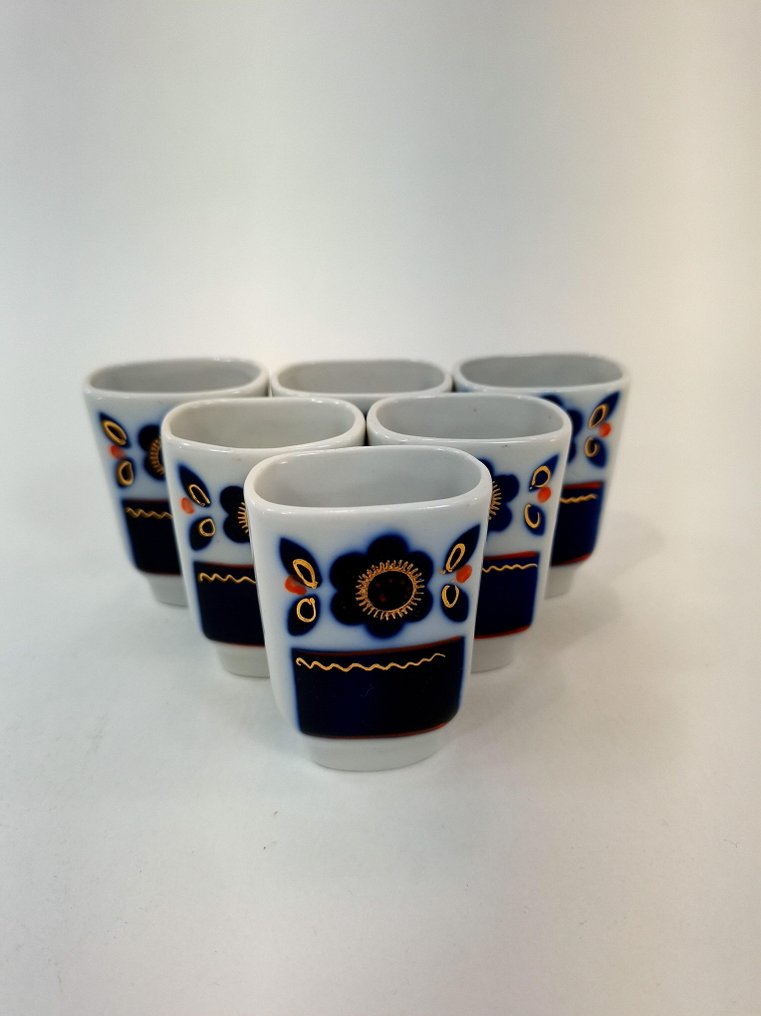 Gorodnitsky Porcelain Factory (Gorodnitsa) - 饮酒套装 (7) - 瓷 - Decanter + 6 个酒杯 #4.3