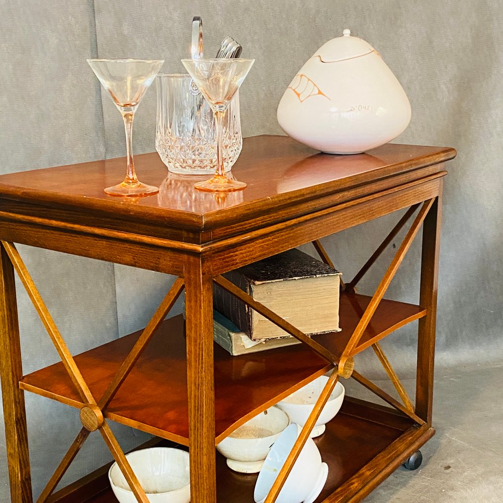 Καροτσάκι σερβιρίσματος - Ξύλο, Ιταλικό design δεκαετίας του '60. #4.3