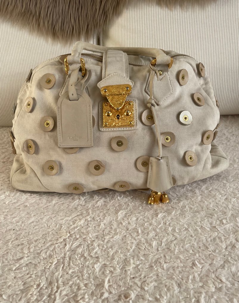 Louis Vuitton - Limited Edition Beige Canvas Polka Dots Panema Bowl 2007 - Τσάντα #1.0