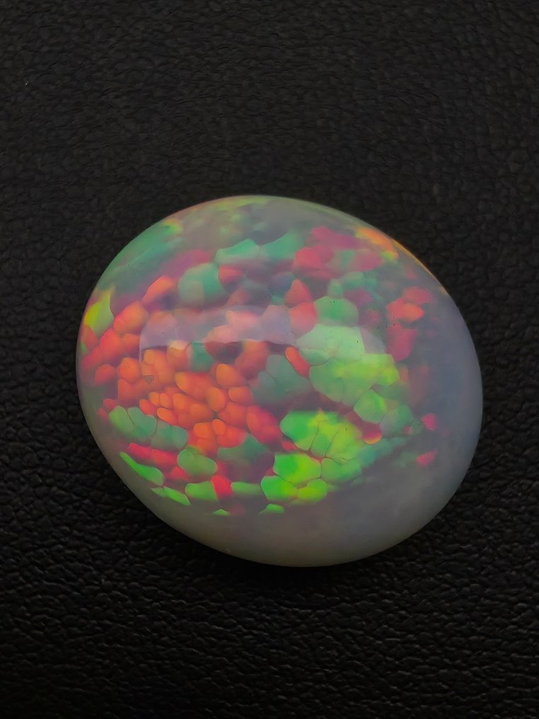 Blanco, Multicolor Ópalo  - 18.61 ct - Antwerp Laboratory for Gemstone Testing (ALGT) #1.0