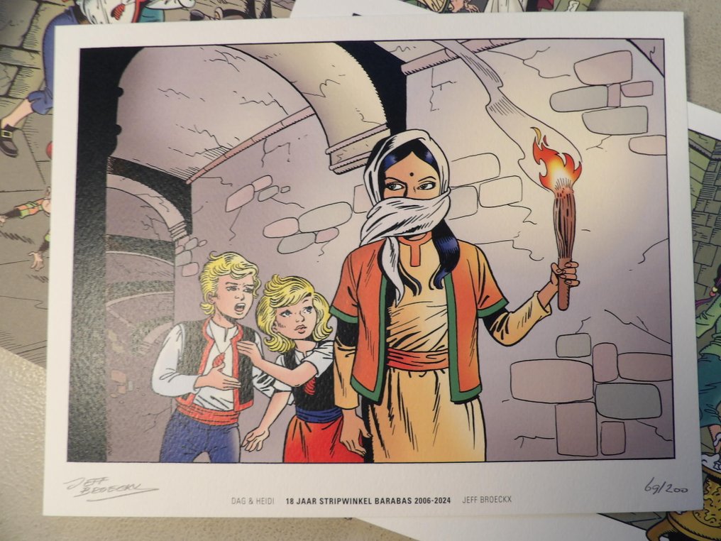 Dag en Heidi Wika - Luxe hc met stofomslag + extra Barabas prent - Saga - 1 Album - 第一版 - 2010 #2.1