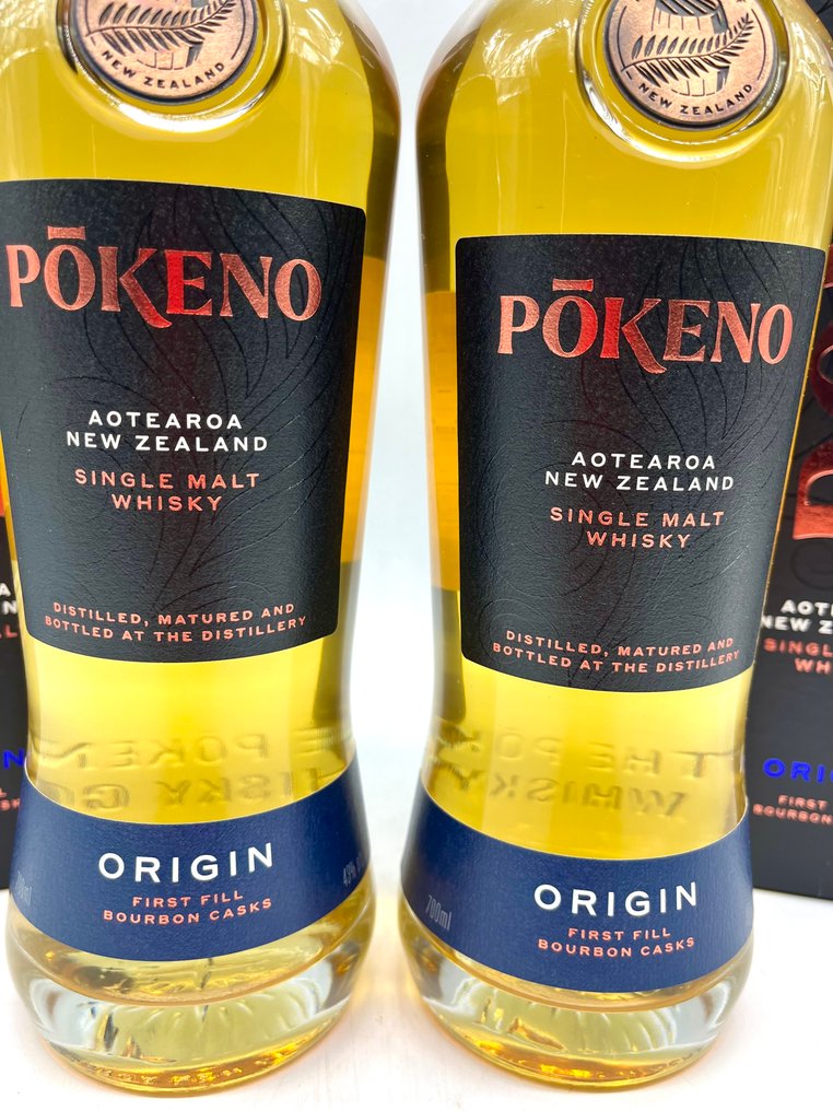 Pōkeno - Origin - First Fill Bourbon Casks  - 700ml - 2 bottiglie #1.0