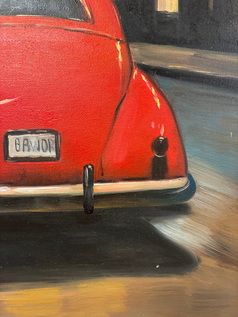 Le Yack - Red car - Handmade! - unique work #4.3