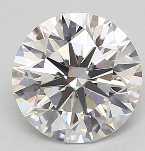 1 pcs 钻石 (天然) - 0.61 ct - 圆形 - H - VVS1 极轻微内含一级 - 美国宝石研究院(GIA) #1.0