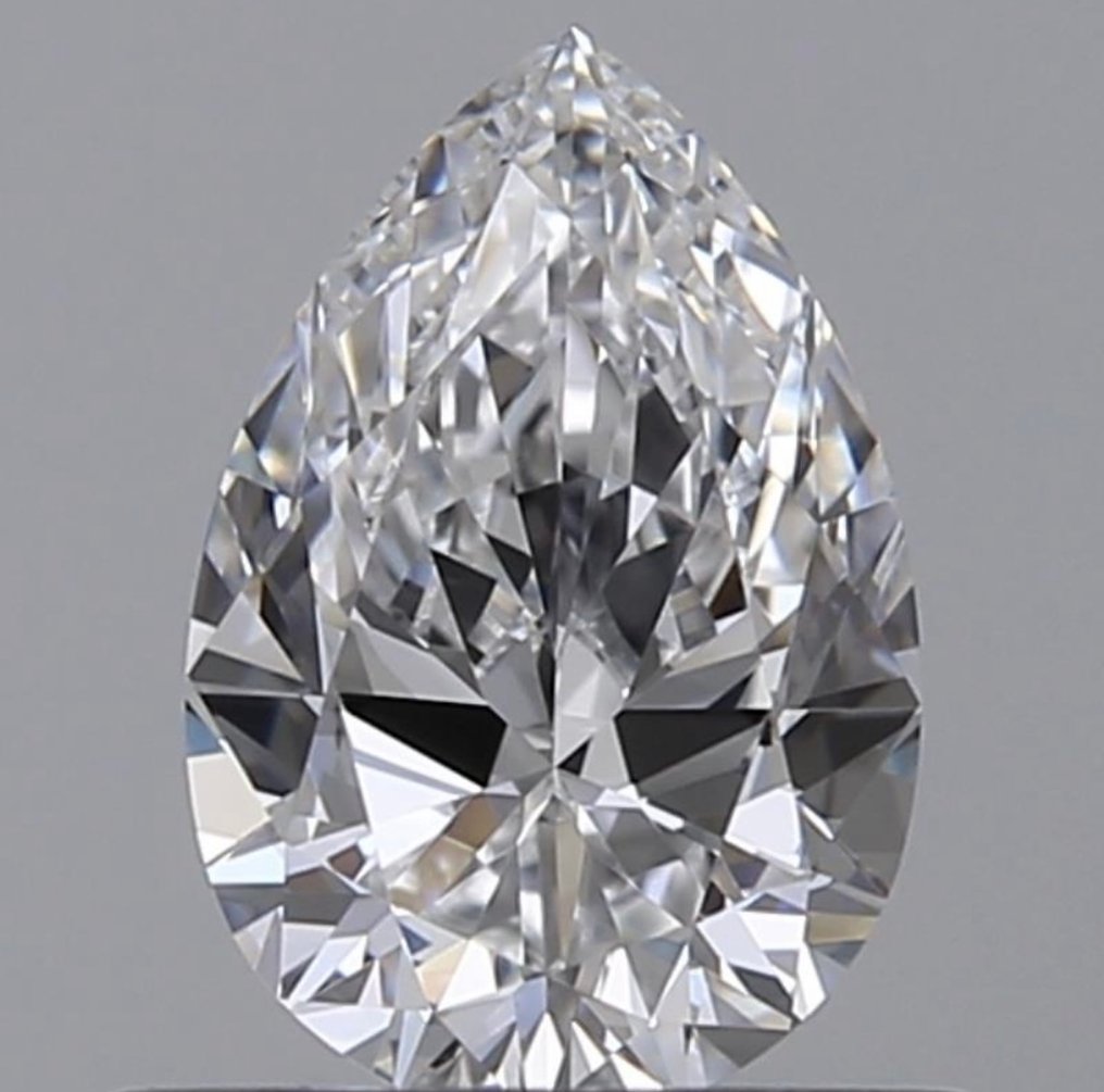 1 pcs Διαμάντι  (Φυσικό)  - 0.55 ct - Αχλάδι - D (άχρωμο) - VVS1 - Gemological Institute of America (GIA) - Ex Ex #1.0