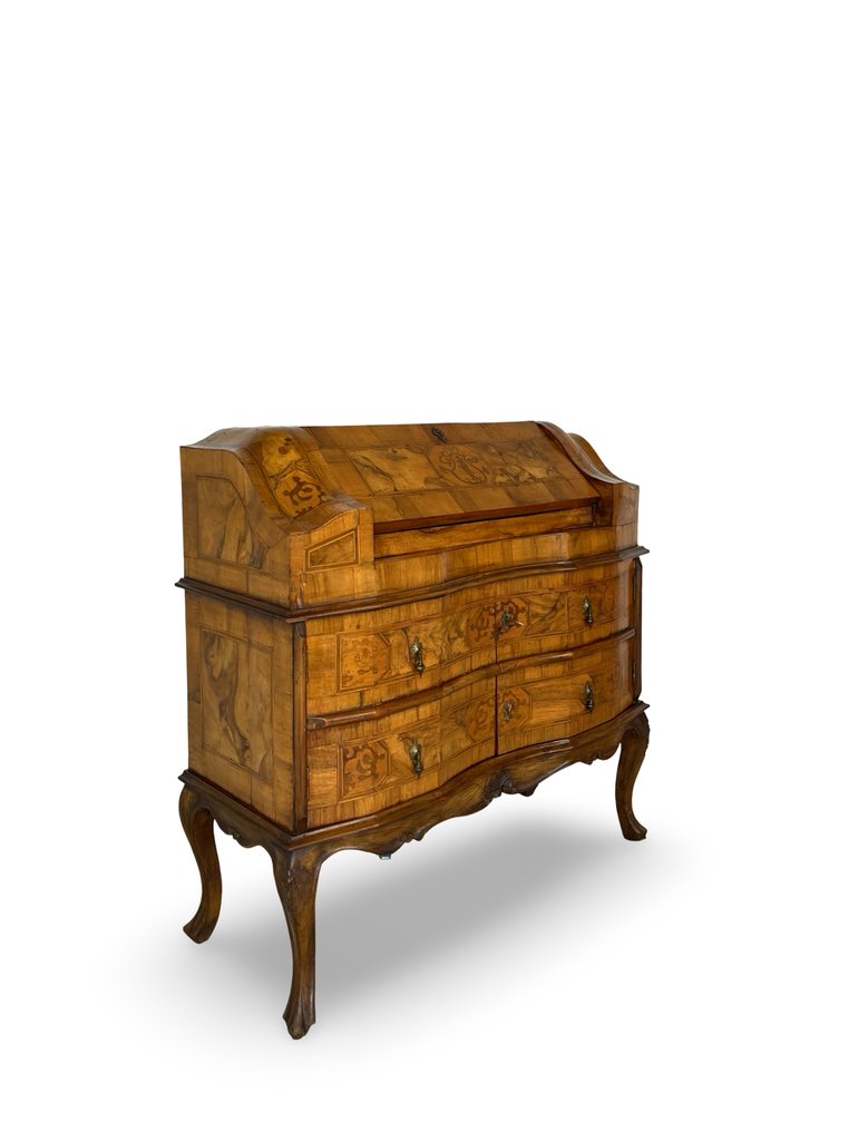 Barskap - Tre, Valnøtt, Messing, Glass, Burr valnøtt #1.0