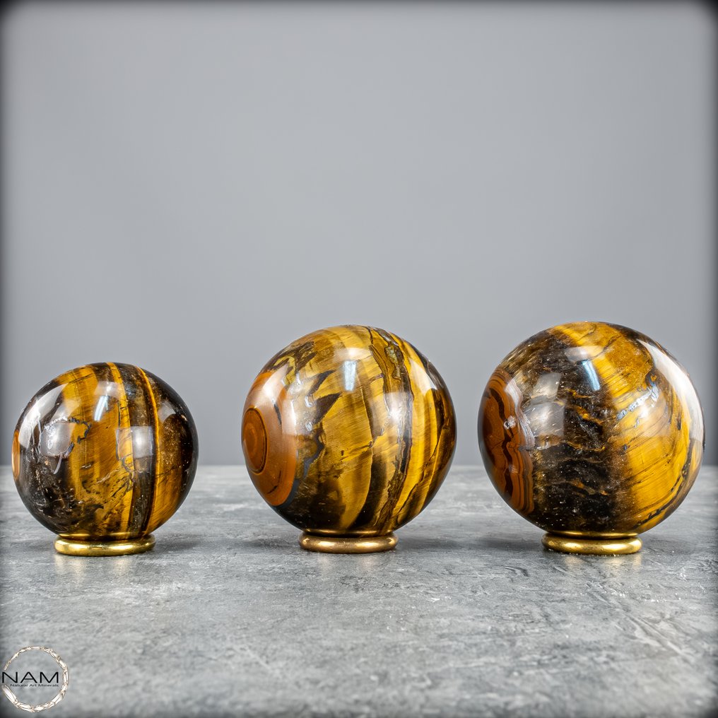 Σετ σφαιρών Tigerauge – αρμονική δύναμη και κομψότητα. Σφαίρα- 825.11 g - (3) #1.0