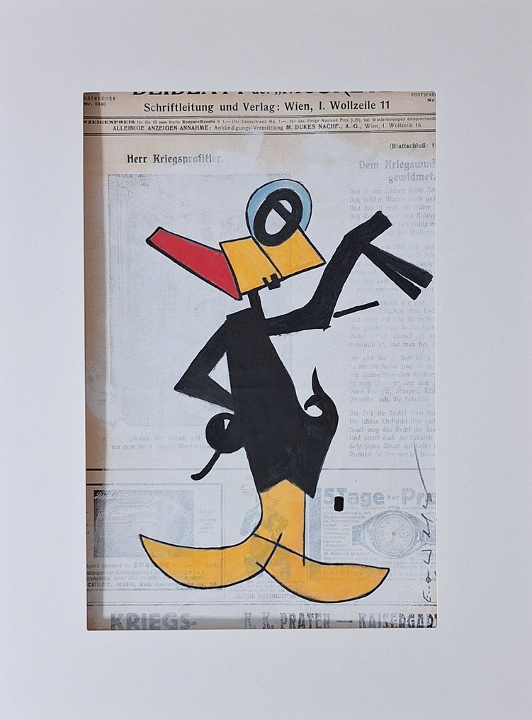 Emma Wildfang - Original artwork - Daffy Duck "Tribute series - Icons Reimagined "Wassily Kandinsky" #4.3