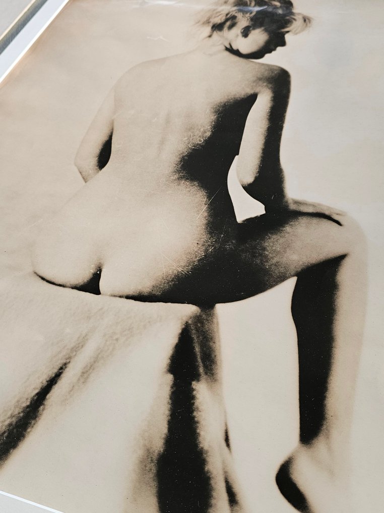 Michael Joseph (1941-) - Nude on upturned bucket #2.1