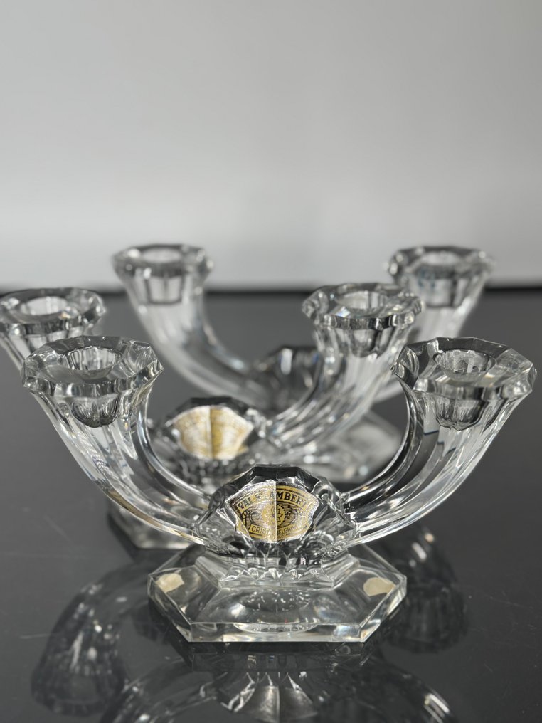 Val Saint Lambert - Charles Graffart & René Delvenne - Κηροπήγιο (3) - Κρύσταλλο - 3 πολυέλαιοι VSL #3.2