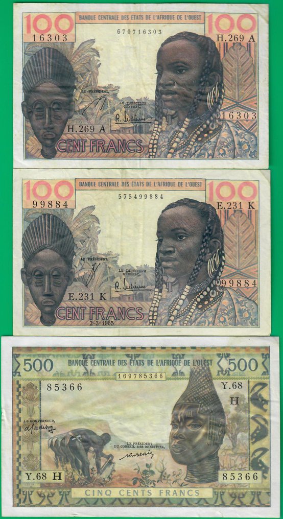 Statele Africane de Vest. - 11 banknotes - various dates (Fără preț de rezervă) #1.0