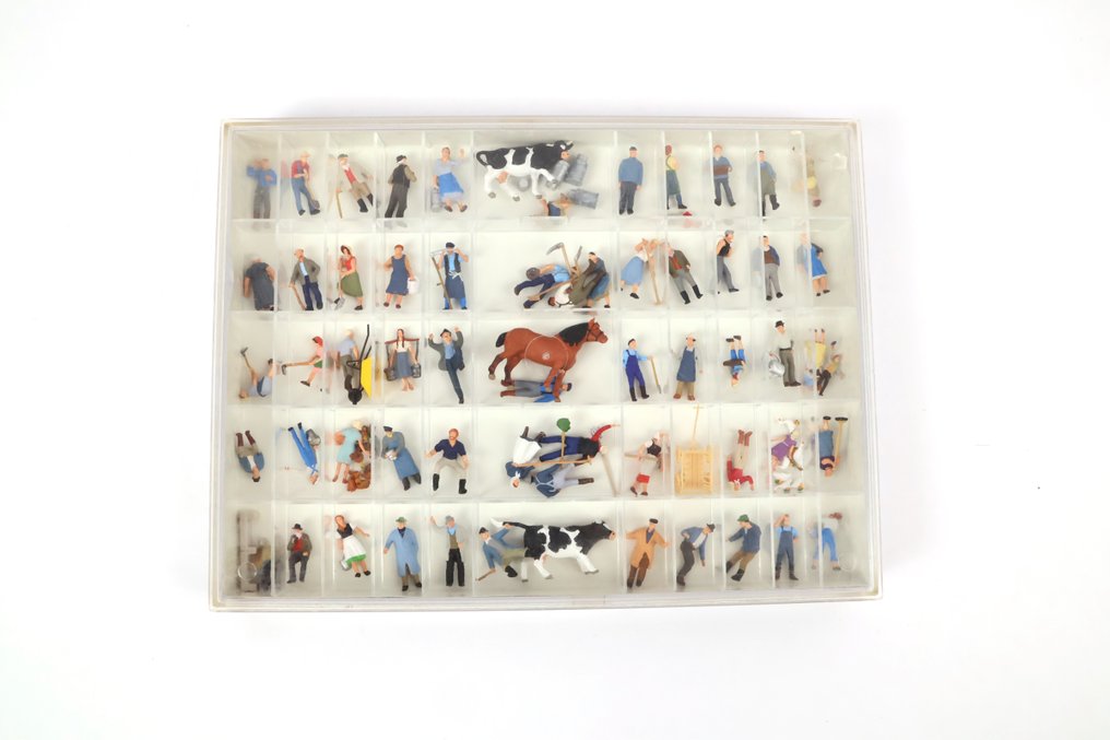 Preiser H0轨 - 13001 - 模型火车人物 (1) - XL模型套装‘农场’ - 60个模型 #1.0