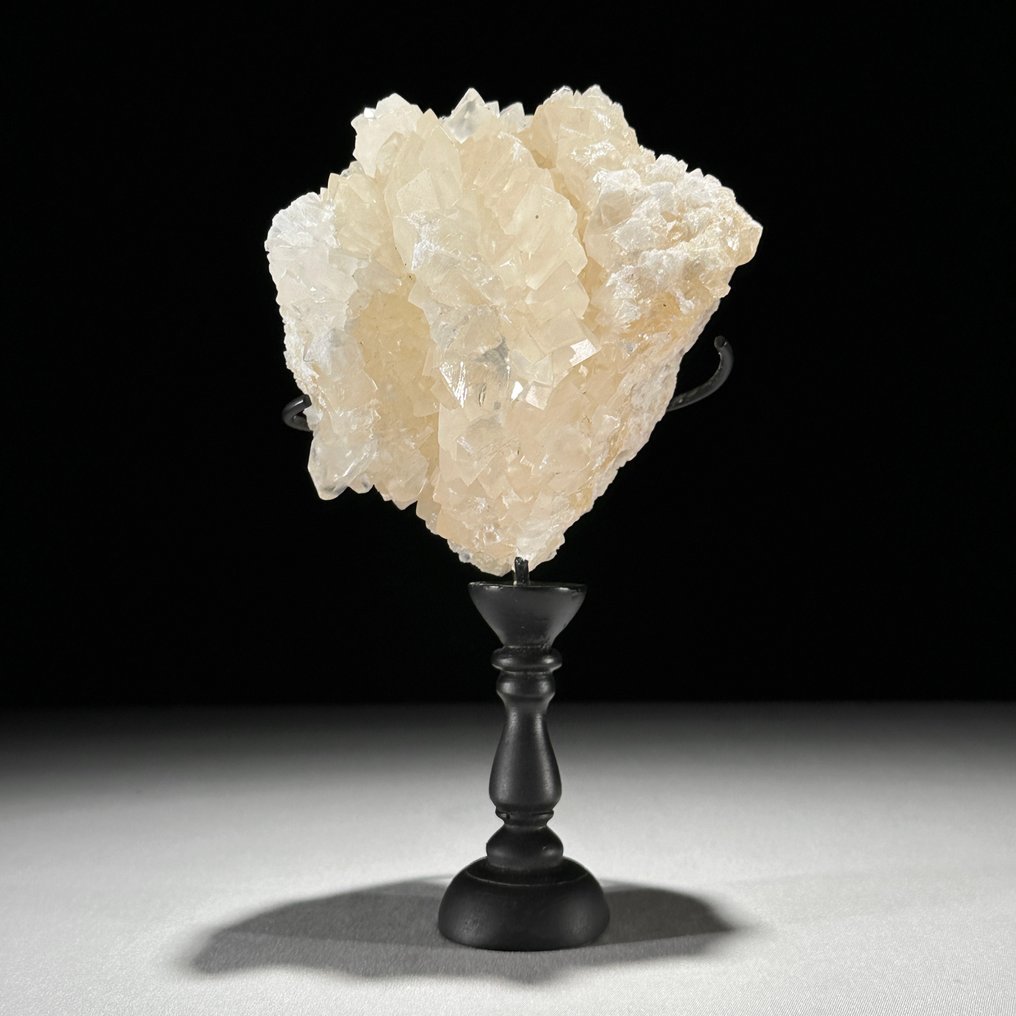 无底价 - 一对美丽的石英与黄铁矿 水晶簇配有定制底座- 1500 g - (2) #2.1