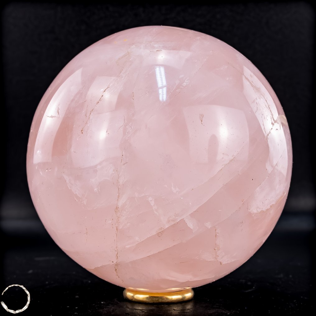 Esfera de quartzo rosa natural do Brasil- 1146.81 g #1.0