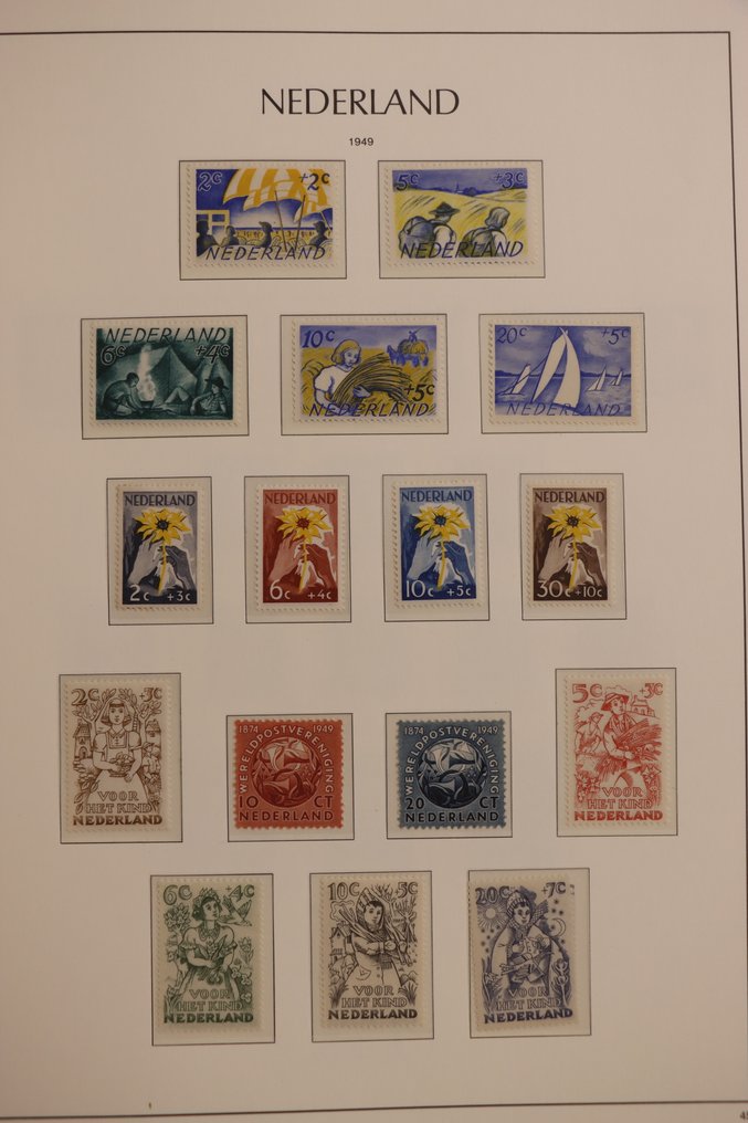 荷兰 1945/2001 - 收藏在三本红色Leuchtturm相册中，几乎全部未撕裂。 #4.3