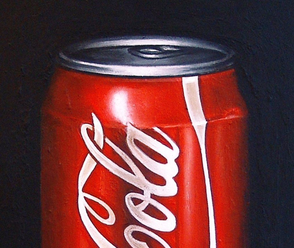 Gerard Boersma (1976) - Coca Cola Blikje (still life painting of Coca Cola can)- No Reserve #3.2