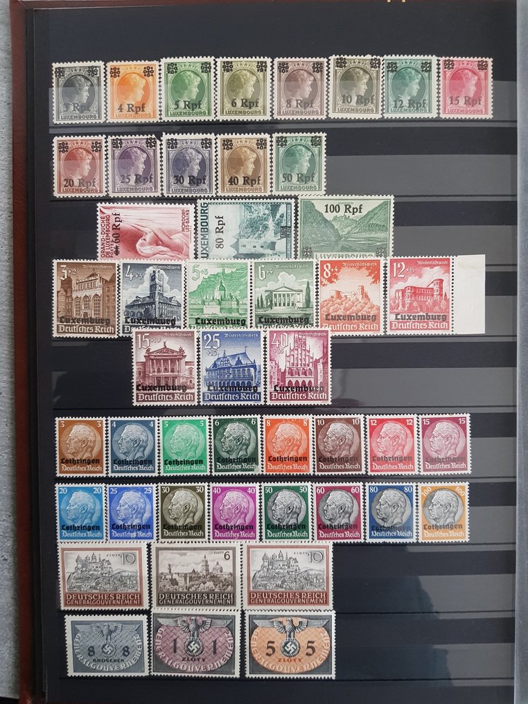 德意志帝国  - 未使用邮票收藏品，装订在插页册中。 #4.3