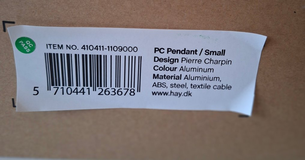 HAY - Pierre Charpin - 灯具 (2) - PC 吊坠 / 小 - 铝, 钢, 纺织品, ABS - 两个全新商品 #4.3