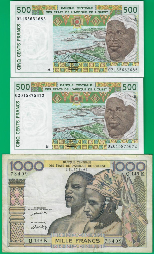 Statele Africane de Vest. - 11 banknotes - various dates (Fără preț de rezervă) #3.2