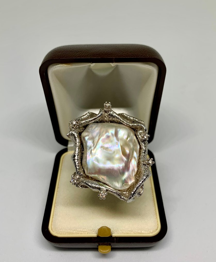 Perle - Silber - Ring - Barockperlen #1.0