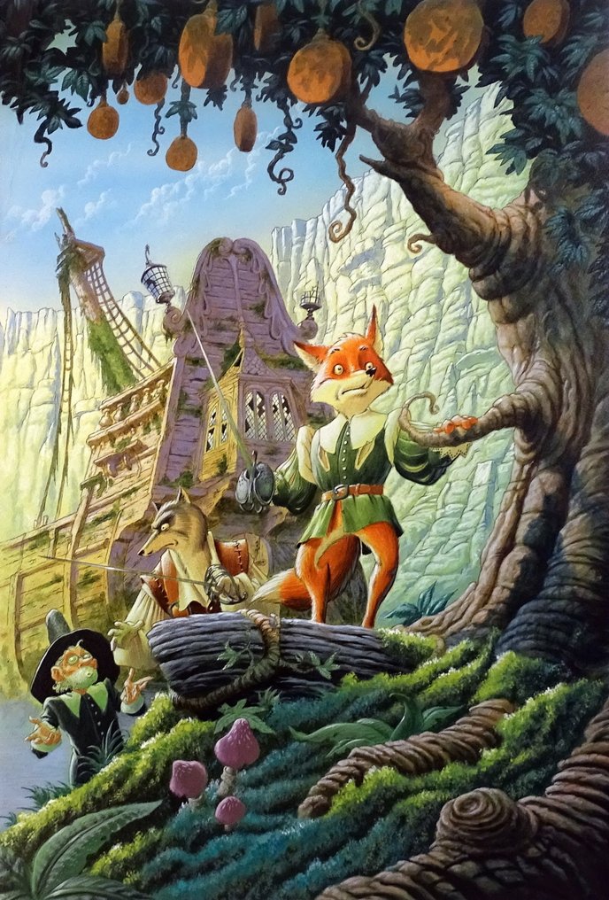 Masbou, Jean-Luc - 1 Offset Print - De Cape et de Crocs - Le bateau #2.1