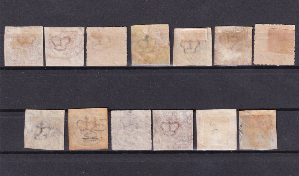 Danemark  - Sélection de sceaux de armes classiques sur une carte d'insertion. #1.0