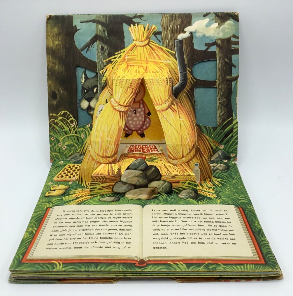 Vojtěch Kubašta - Goudhaantje en de drie beren - De drie biggetjes - Twee in Één - Pop-Up Boek - 1960 #1.0