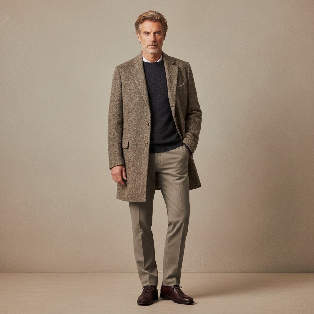 SANTANIELLO RRP 700€ Alpaca & Wool Blend Coat – Dove Gray – Made in Italy - 52 IT ( Duplicato 1 ) - Παλτό - New with tags #1.0