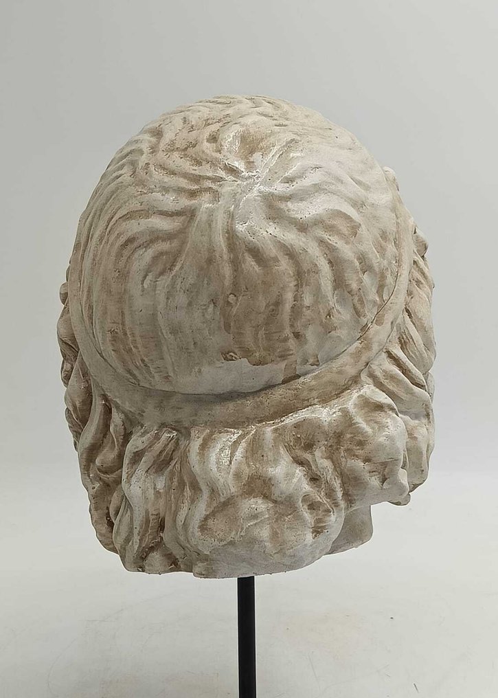 Scultura, Testa di Zeus - 32 cm - polvere di marmo #3.2