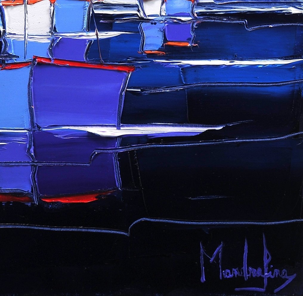 Caroline Mandrafina - Pfleger " Bleu nuit en mer calme " #3.2