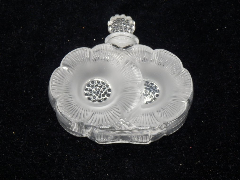 Lalique - Γλυπτό, Perfume bottle Deux Fleurs - Rene Lalique - 9 cm - Κρύσταλλο #3.2