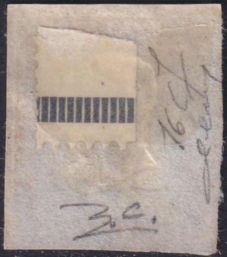 意大利古城邦-撒丁岛 1860 - IV发行，编号40，粉色、紫色、紫罗兰色，印数1860，二手，贝加莫 - Sassone n. 16Cf #1.0