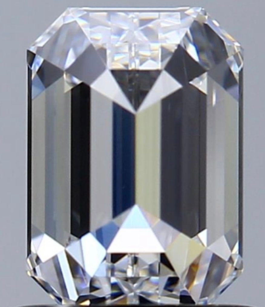 1 pcs 钻石  (天然)  - 0.92 ct - 祖母绿 - D (无色) - VVS2 极轻微内含二级 - 美国宝石研究院（GIA） - Ex Ex #2.1