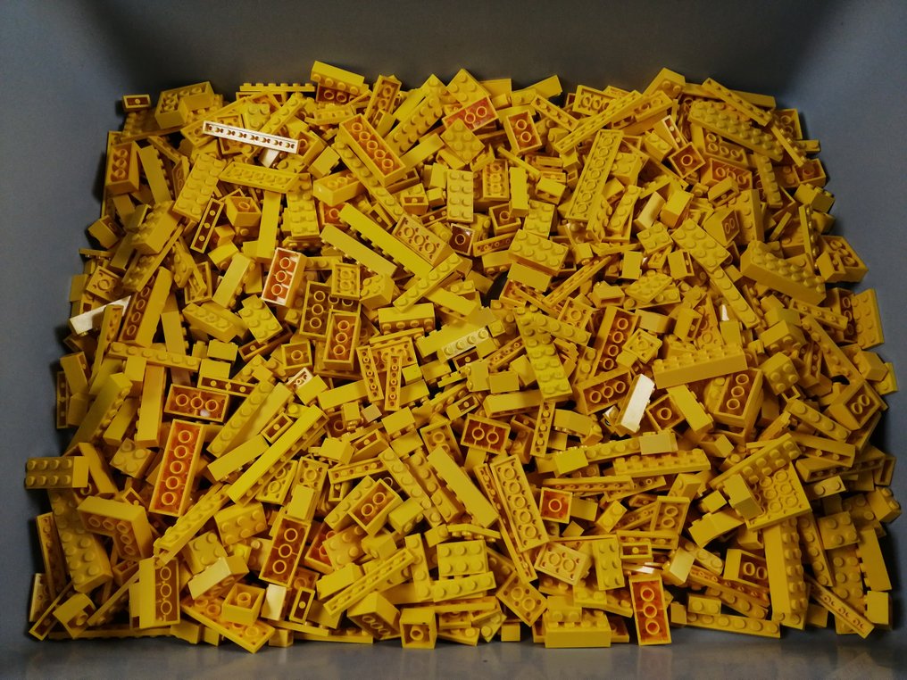 LEGO - 01 Partij van 1000 gele bouwstenen - 1980-1990 #1.0