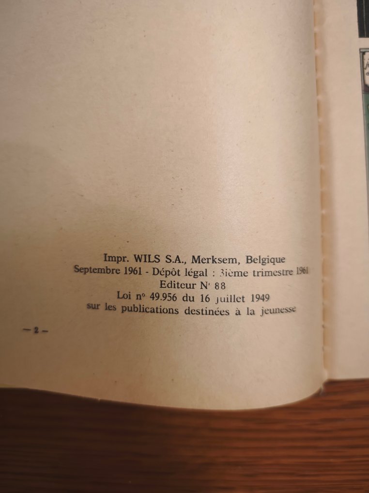 Lefranc T2 - L'Ouragan de feu - C - 1 Album - Eerste druk - 1961 #3.2