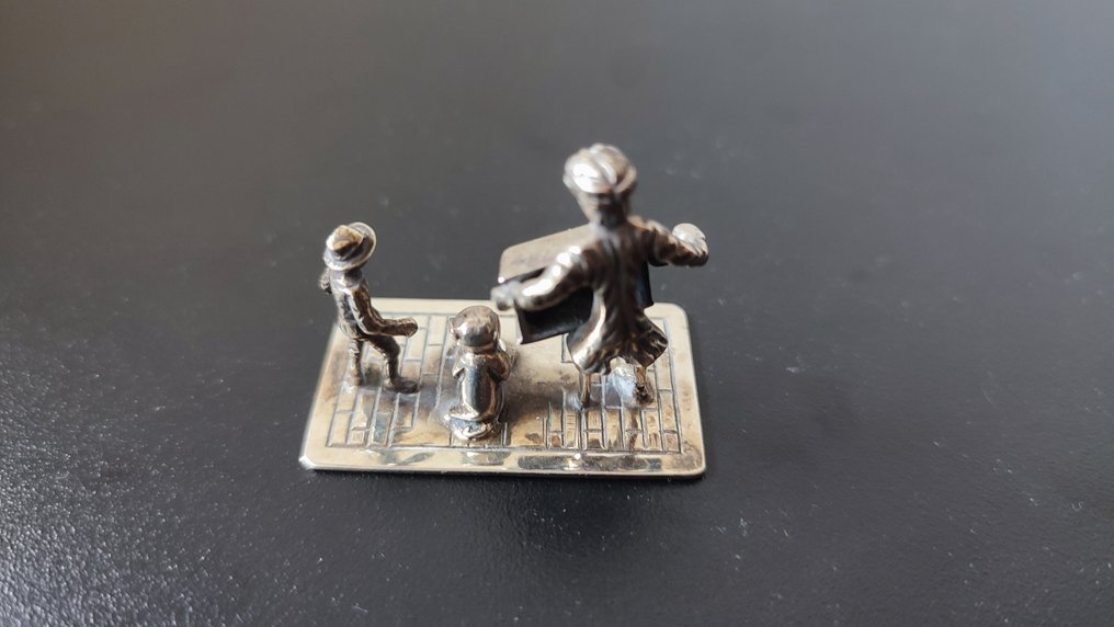 Lesener-Amsterdam-Twee Miniaturen - Αγαλματίδιο μινιατούρα (2) - 0,833 ασήμι #4.3