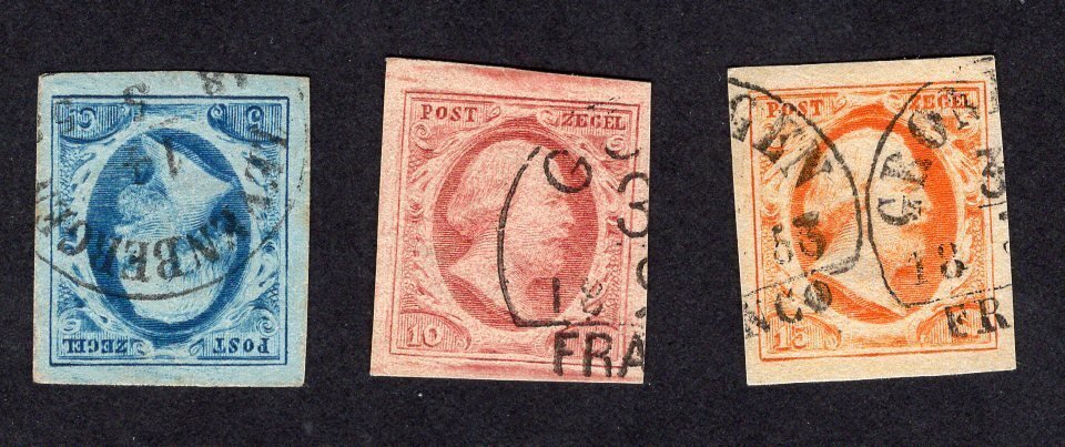 Netherlands 1852 - Series KING WILLEM III - NVPH 1-3 #1.0