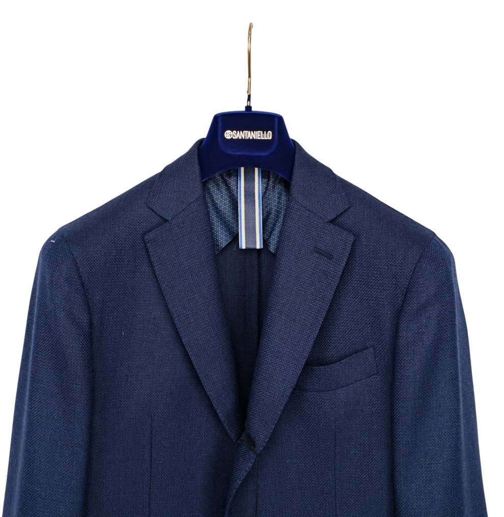 SANTANIELLO RRP 600€ – Blue 100% Wool Blazer – Made in Italy - 48 - Μπλέιζερ - New with tags #3.2