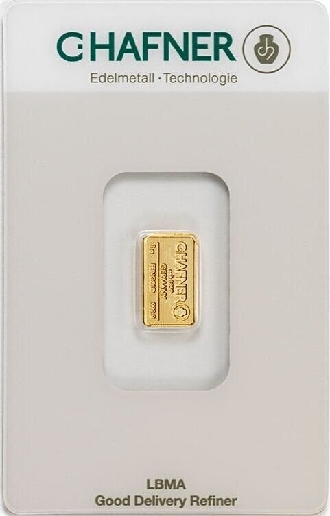 1 gram - Gold .999 - C. Hafner - Sealed & with certificate  (No reserve price) #1.0