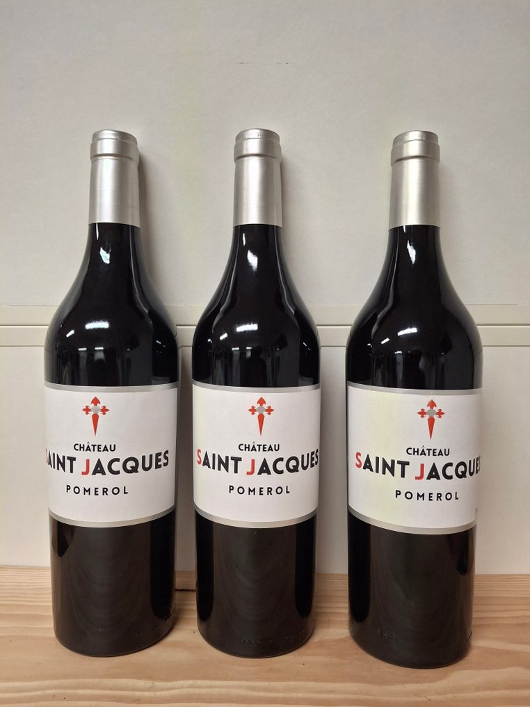 2021 Château Saint-Jacques - Pomerol - 3 Flaskor (0,75L) #1.0