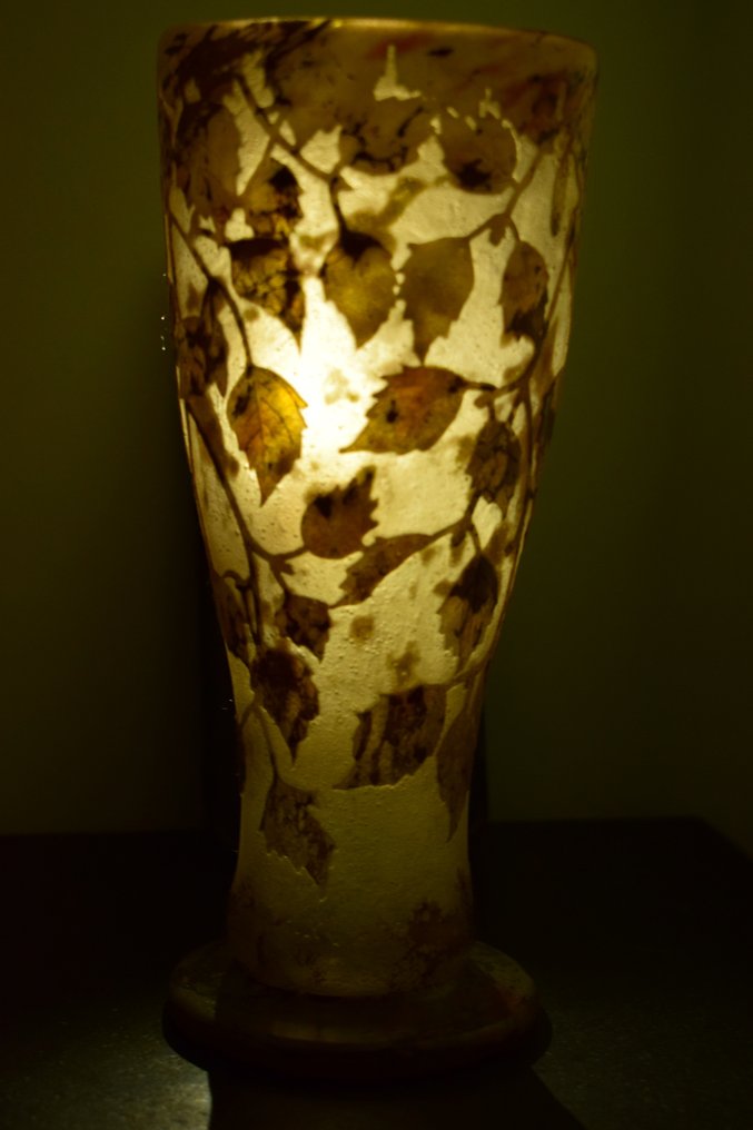 DAUM NANCY - DAUME FRERE - Vase - Efterårsløv - Glas #4.3