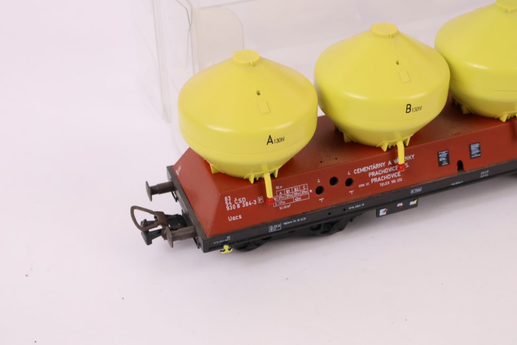Bramos H0 - Model train freight carriage (3) - Three silo wagons - CSD #2.1