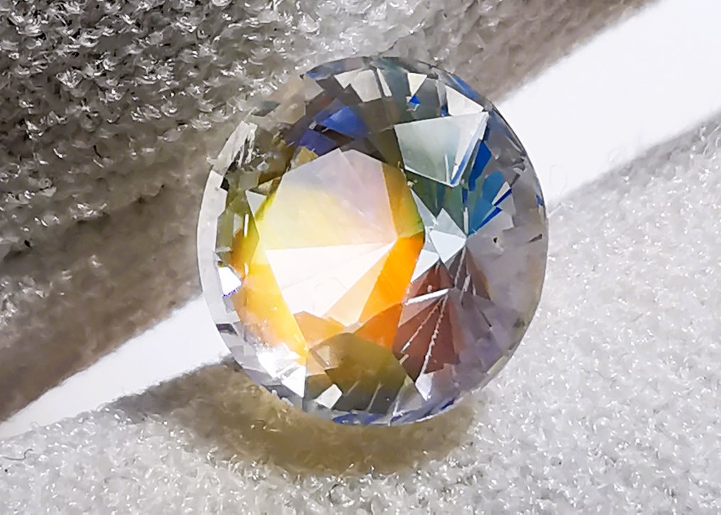 没有保留价 - 1 pcs  多色 月光石  - 1.79 ct - 西班牙宝石学院（IGE） - MOONSTONE/RAINBOW #1.0