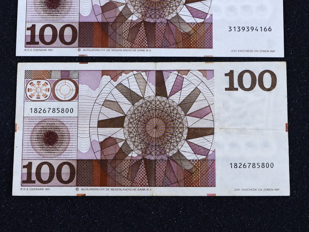 Netherlands. - 2 x 100 Gulden 1970 - Pick 93 (No reserve price) #4.3