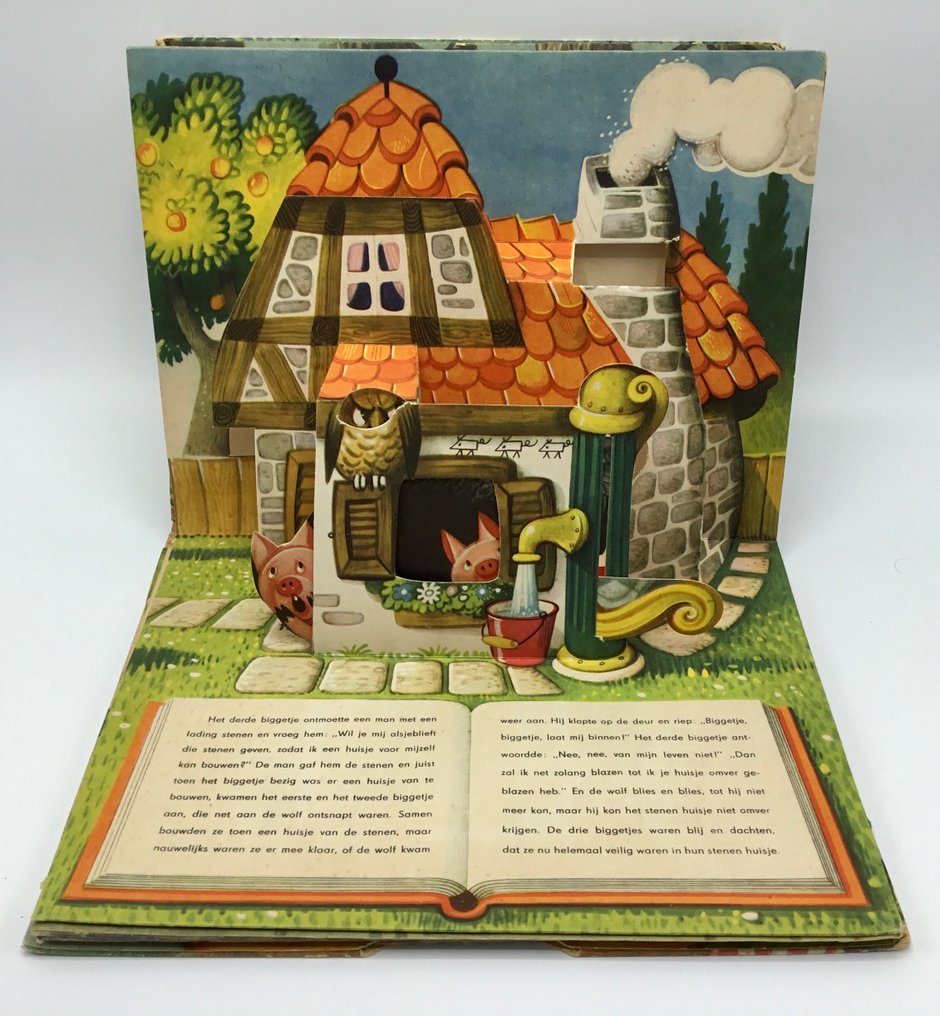 Vojtěch Kubašta - Goudhaantje en de drie beren - De drie biggetjes - Twee in Één - Pop-Up Boek - 1960 #4.3