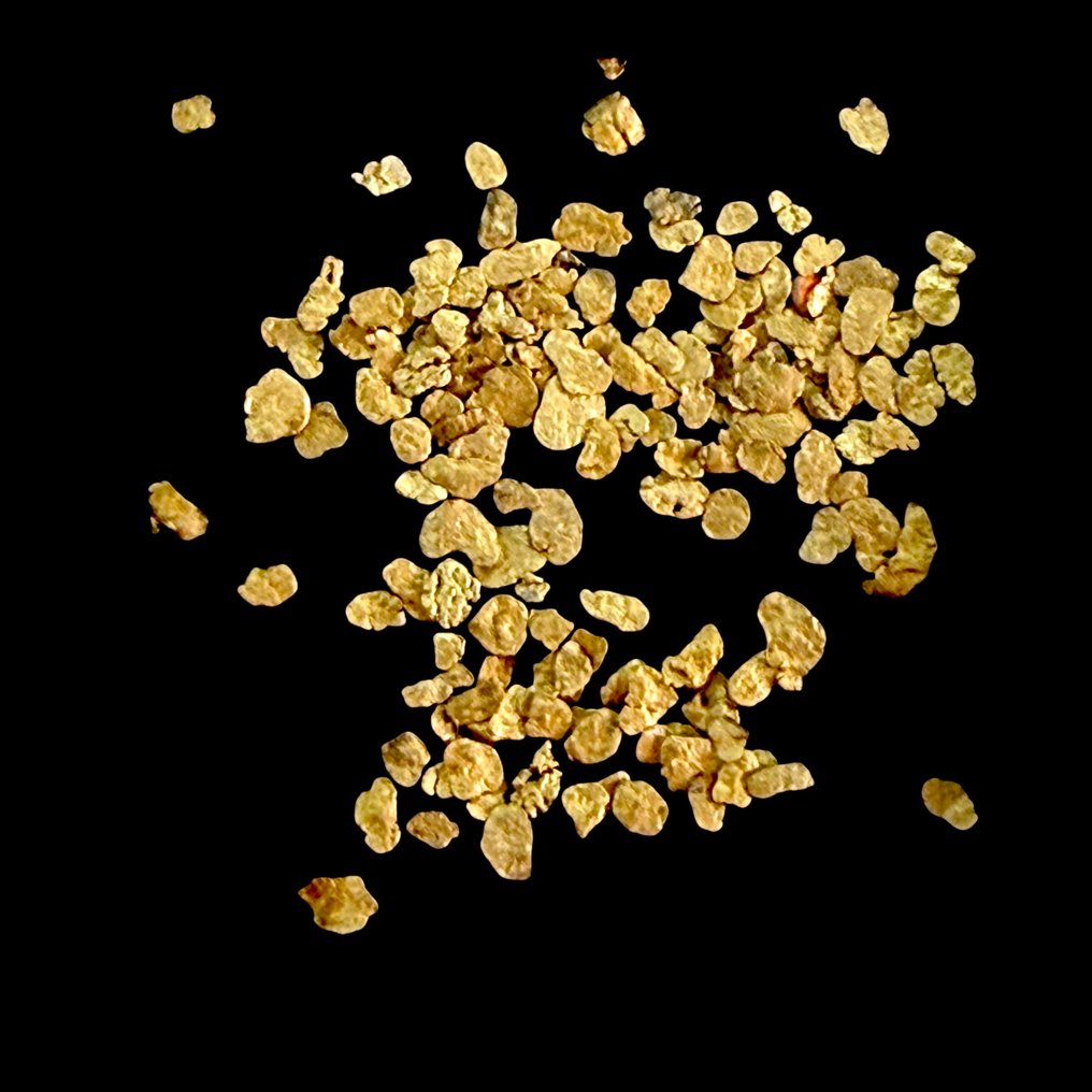 Orco River természetes aranyrögök – elegáns bemutató dobozban- 1 g #1.0
