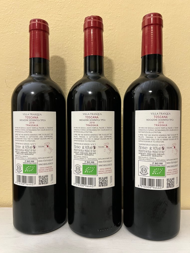 2018 Villa Trasqua, Trasgaia - Toscana IGT - 3 Pullot (0.7 L) #1.0